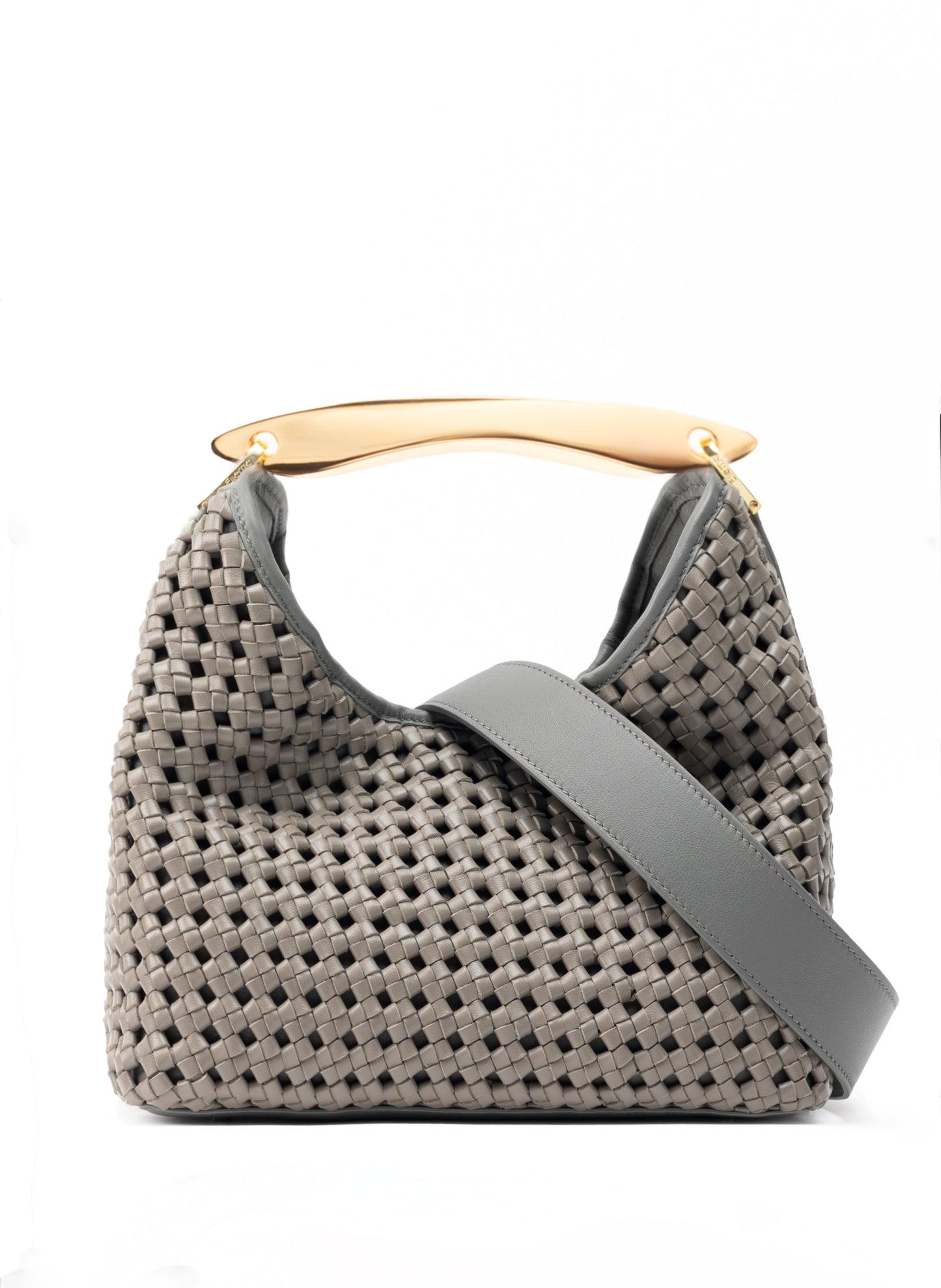 Boomerang Woven Leather Grey