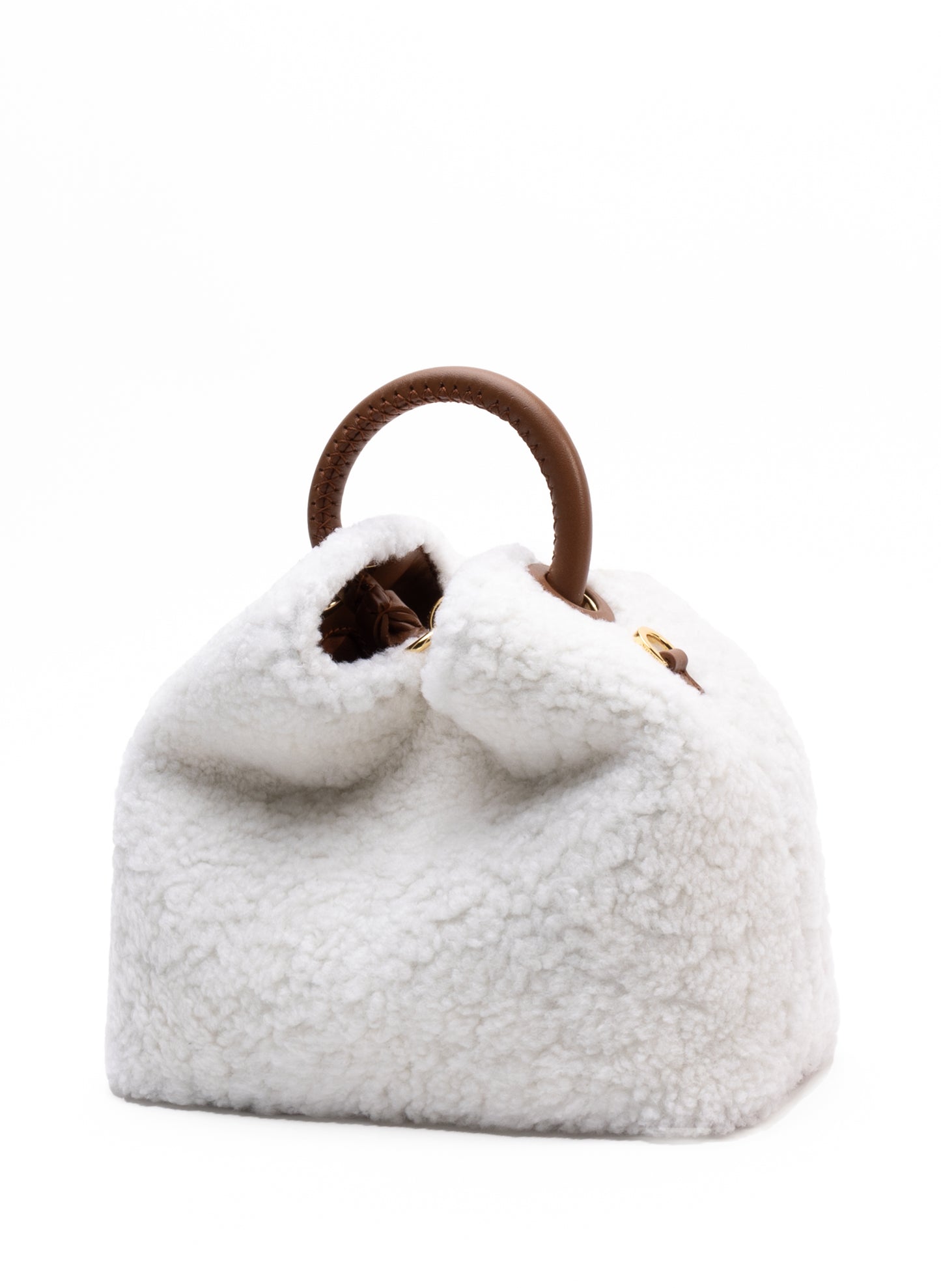 Baozi Shearling Teddy White/Cognac