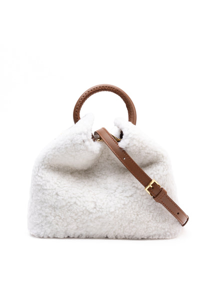 Baozi Shearling Teddy White/Cognac