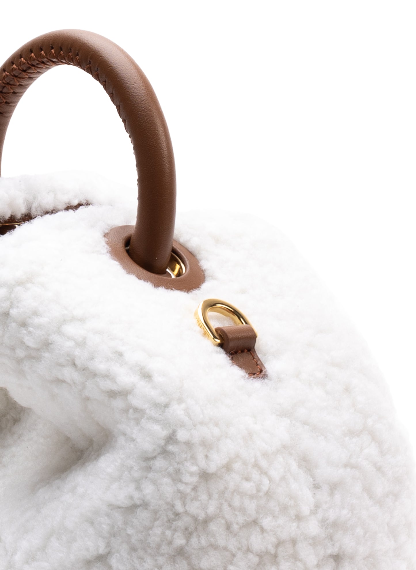 Baozi Shearling Teddy White/Cognac