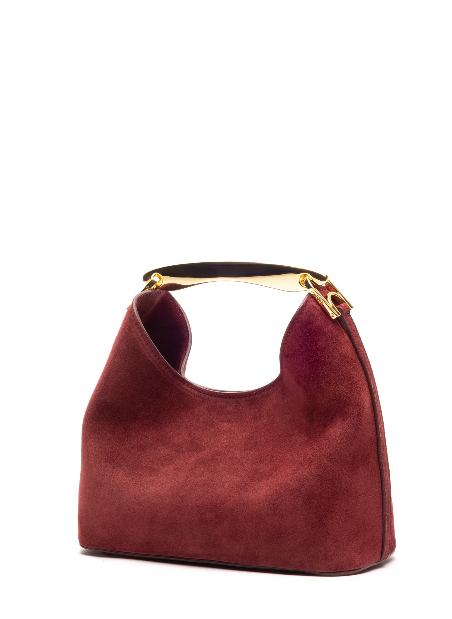 Small Boomerang Suede Burgundy