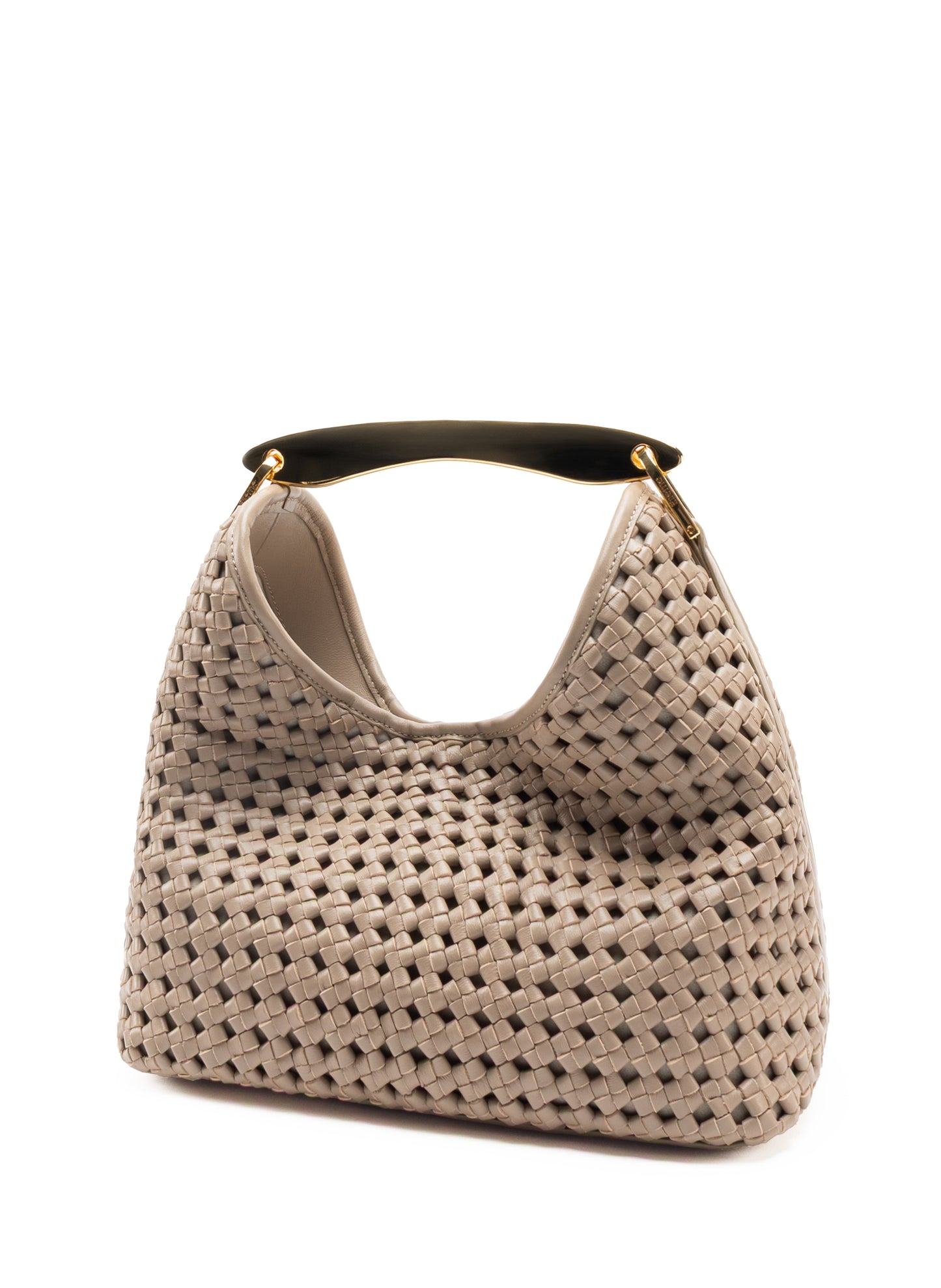 Boomerang Woven Leather Taupe