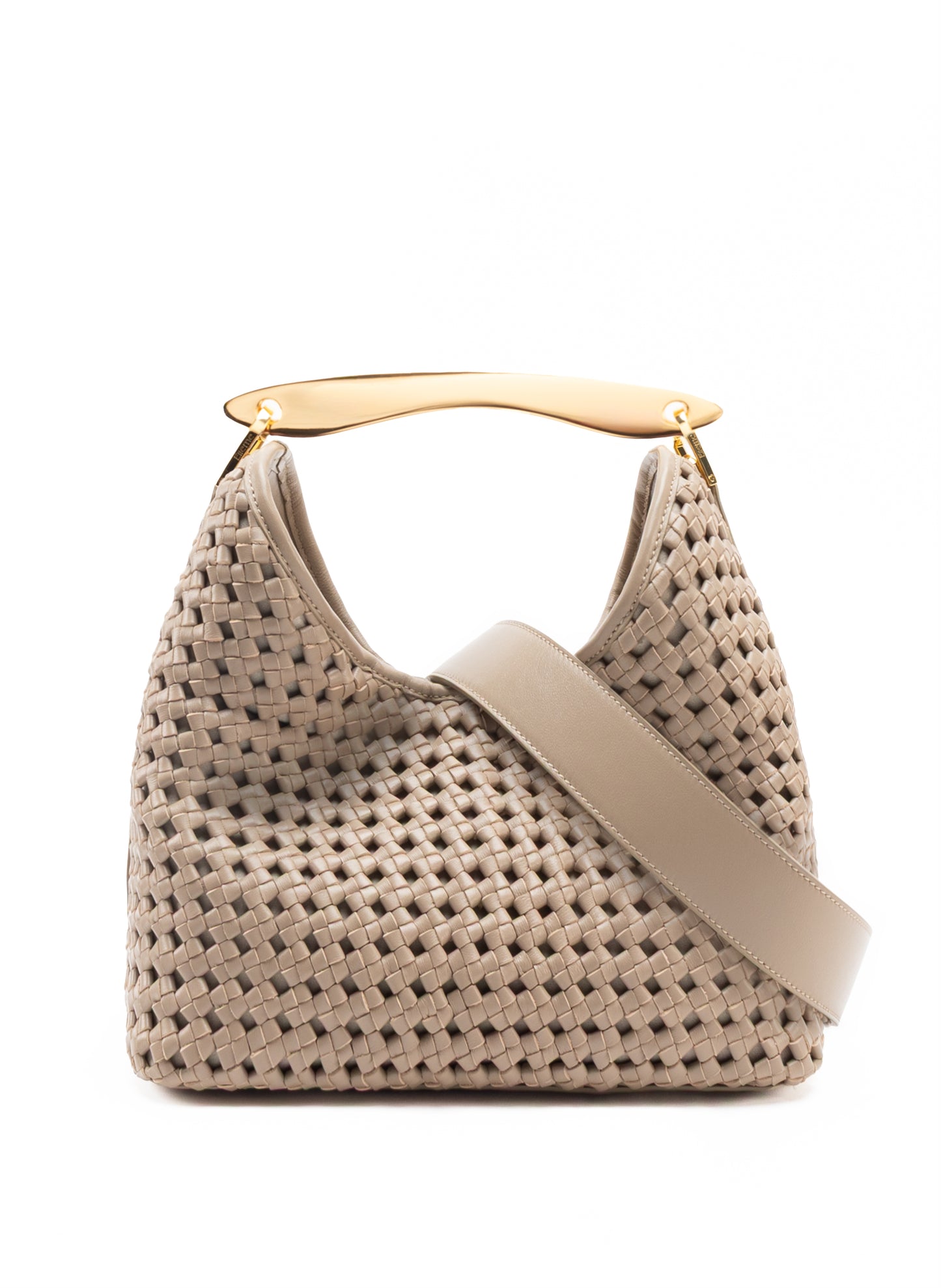 Boomerang Woven Leather Taupe