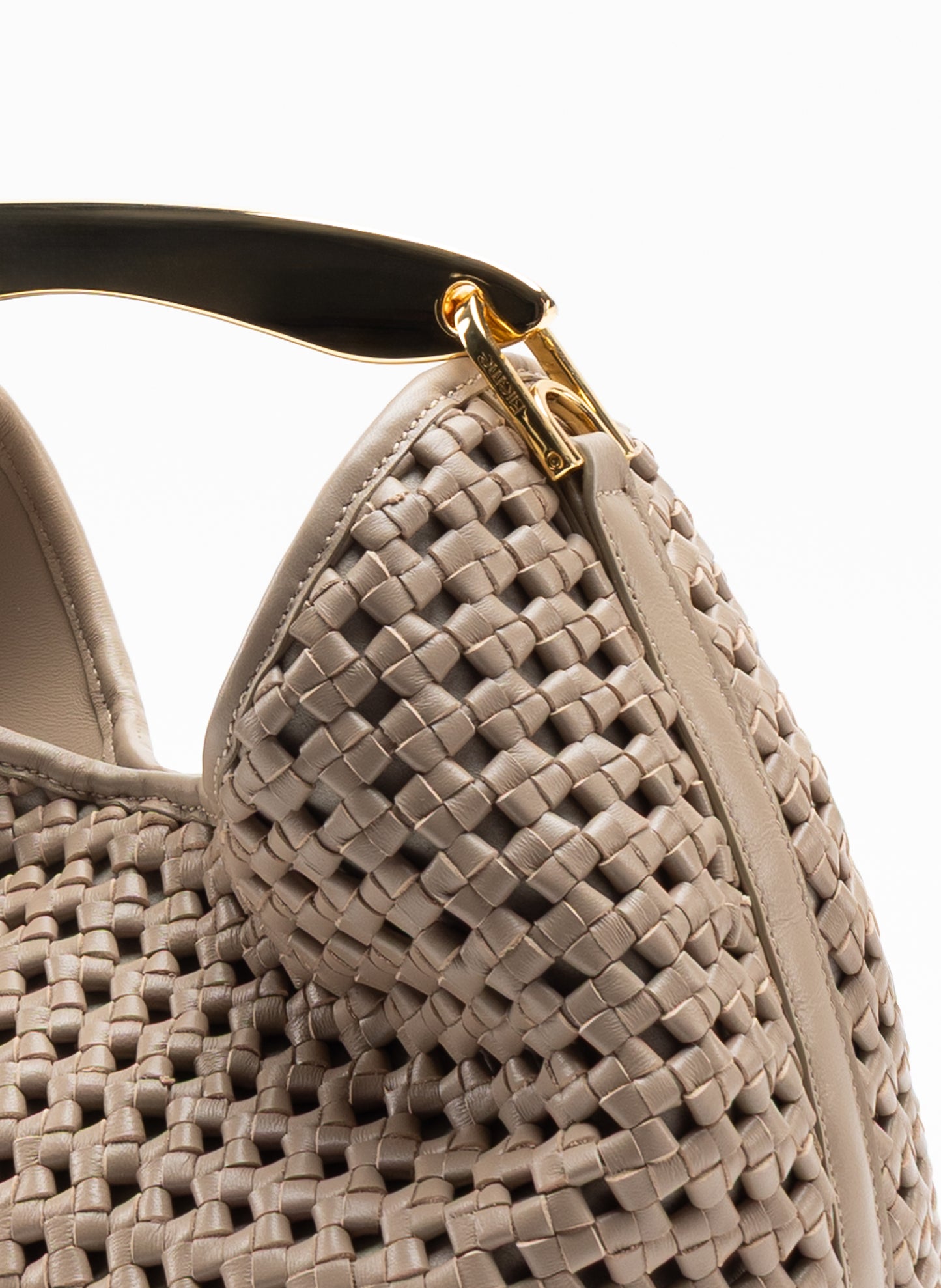 Boomerang Woven Leather Taupe