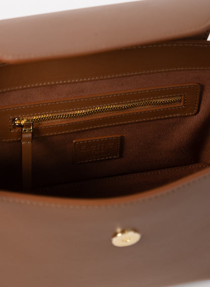 Courrier Tote Leather Cognac