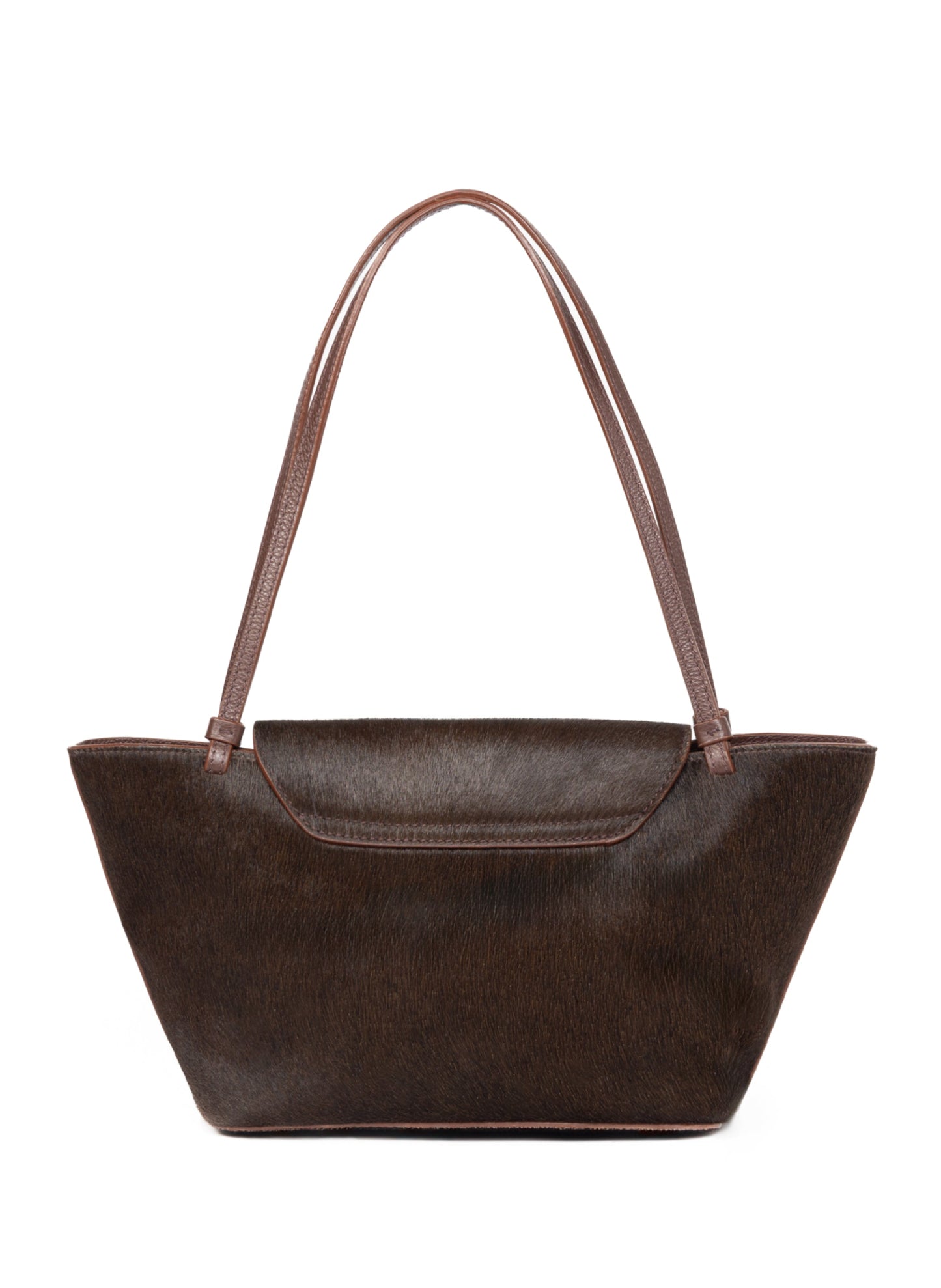 Courrier Tote Calf Leather Dark Brown