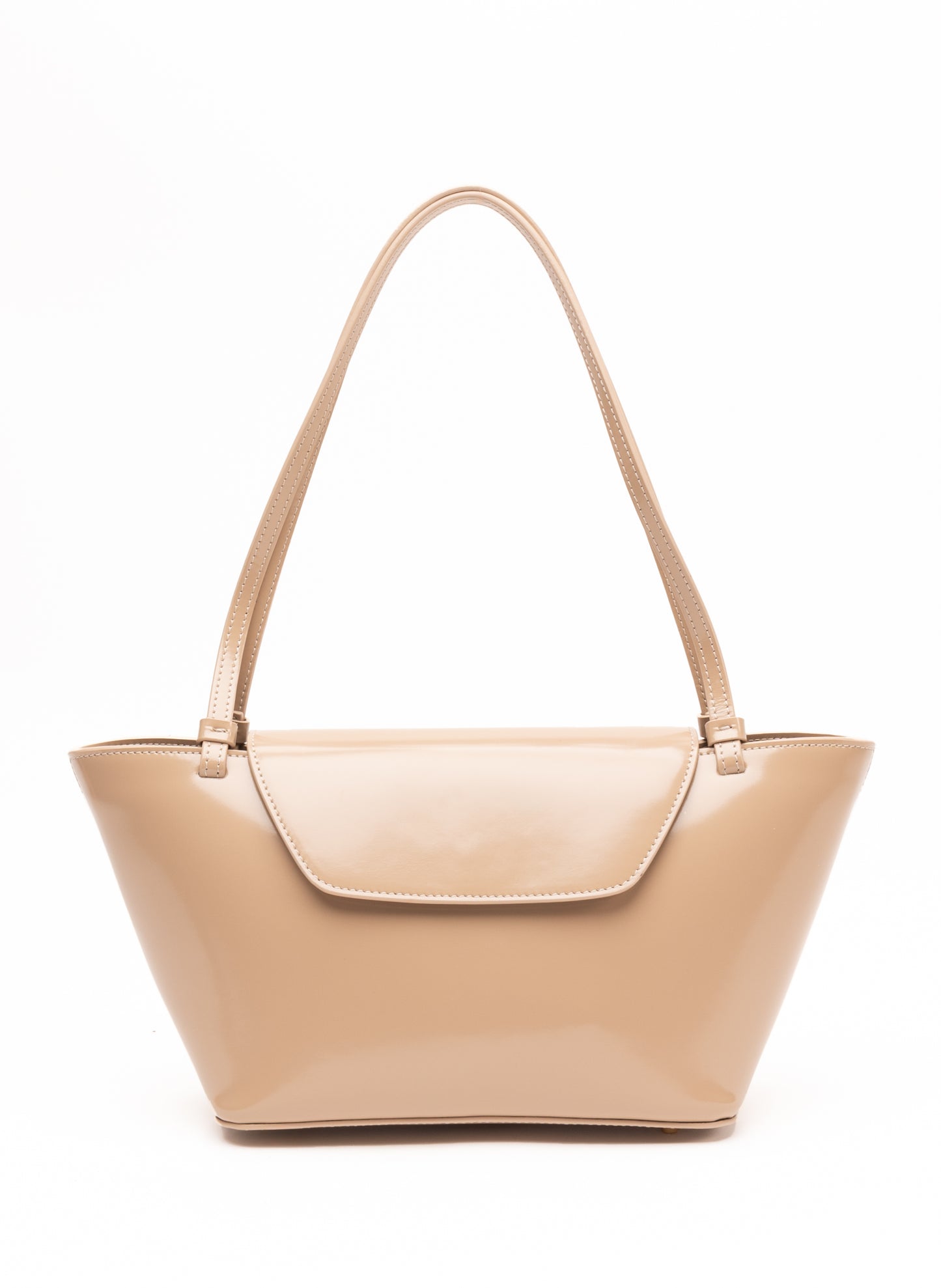 Courrier Tote Patent Leather Beige