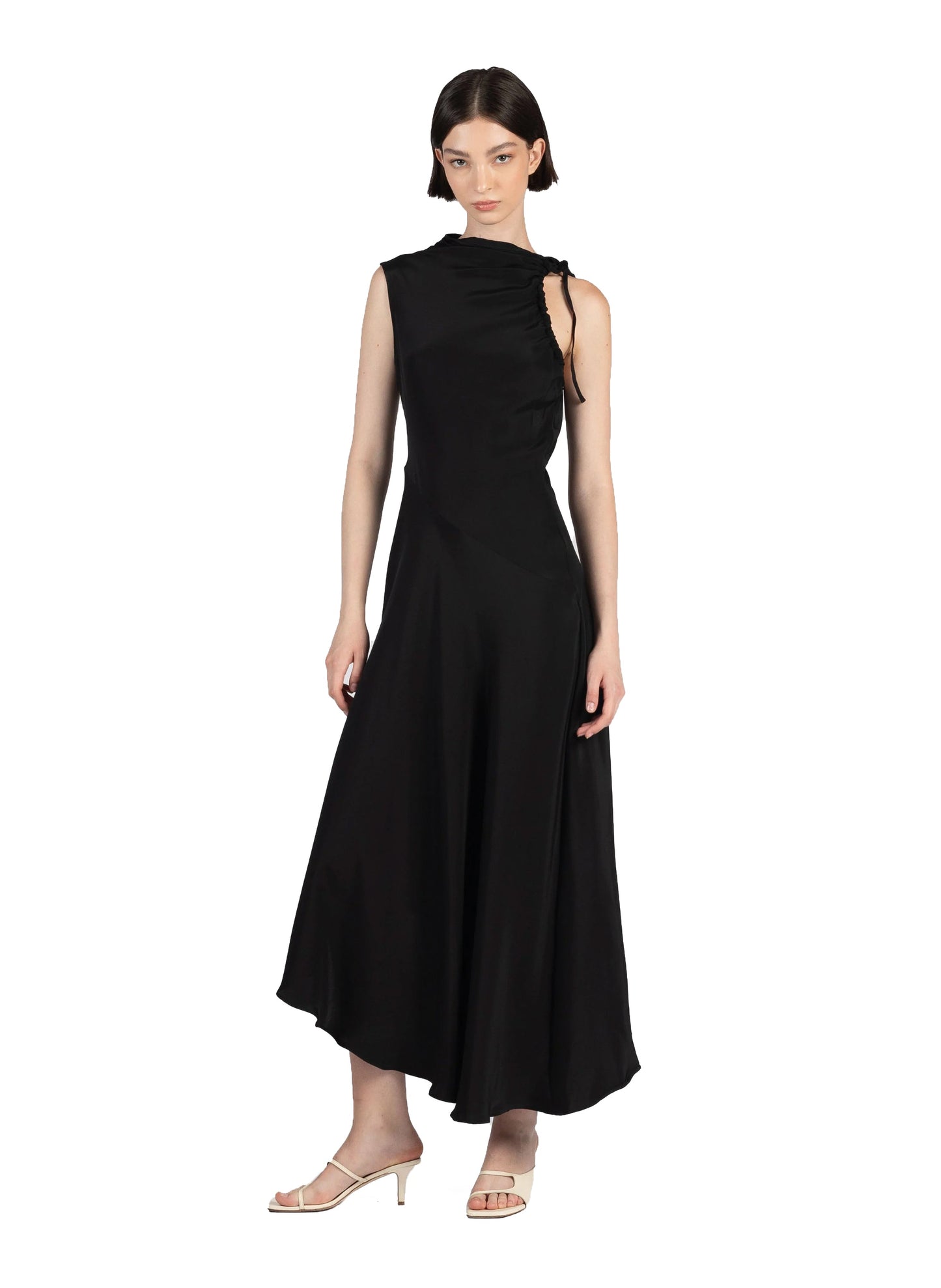 Silk Satin Dress/Black