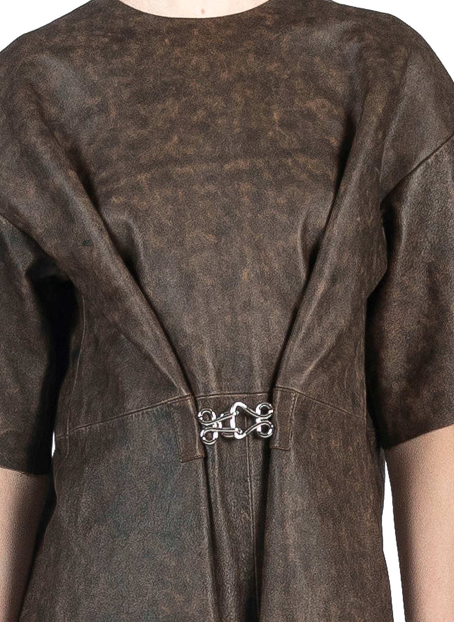 Vintage Leather Dress Brown