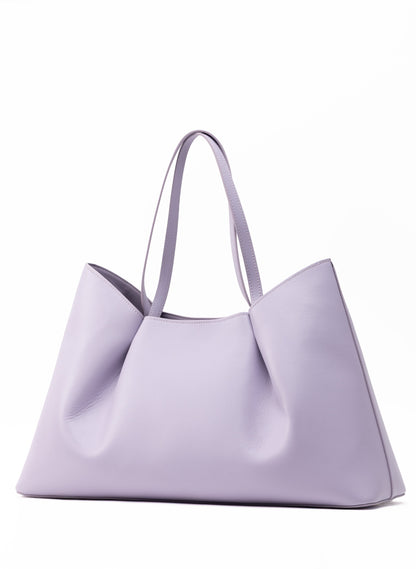 Dimple Tote Pebbled Leather Lilac