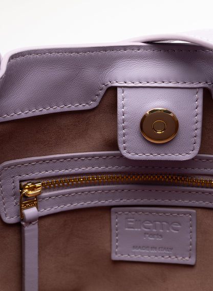 Dimple Tote Pebbled Leather Lilac