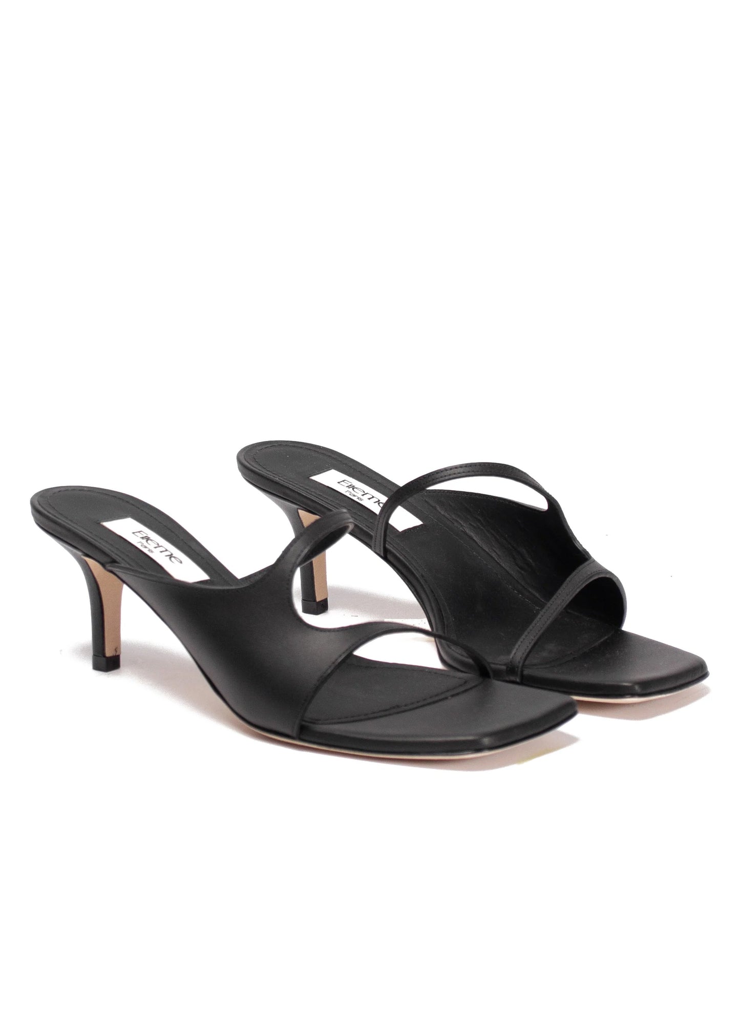 Gemini Heel Sandal Leather Black