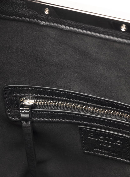 Gemini Pebbled Leather Black - Silver