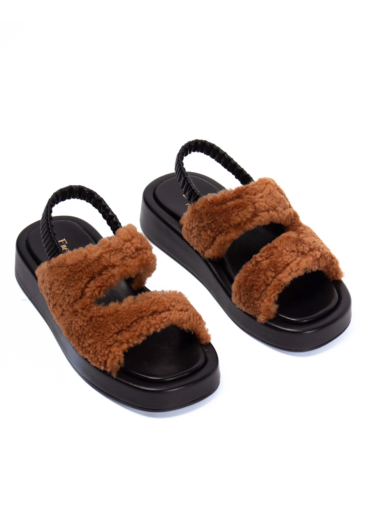 Gemini Shearling Slingback Teddy Caramel