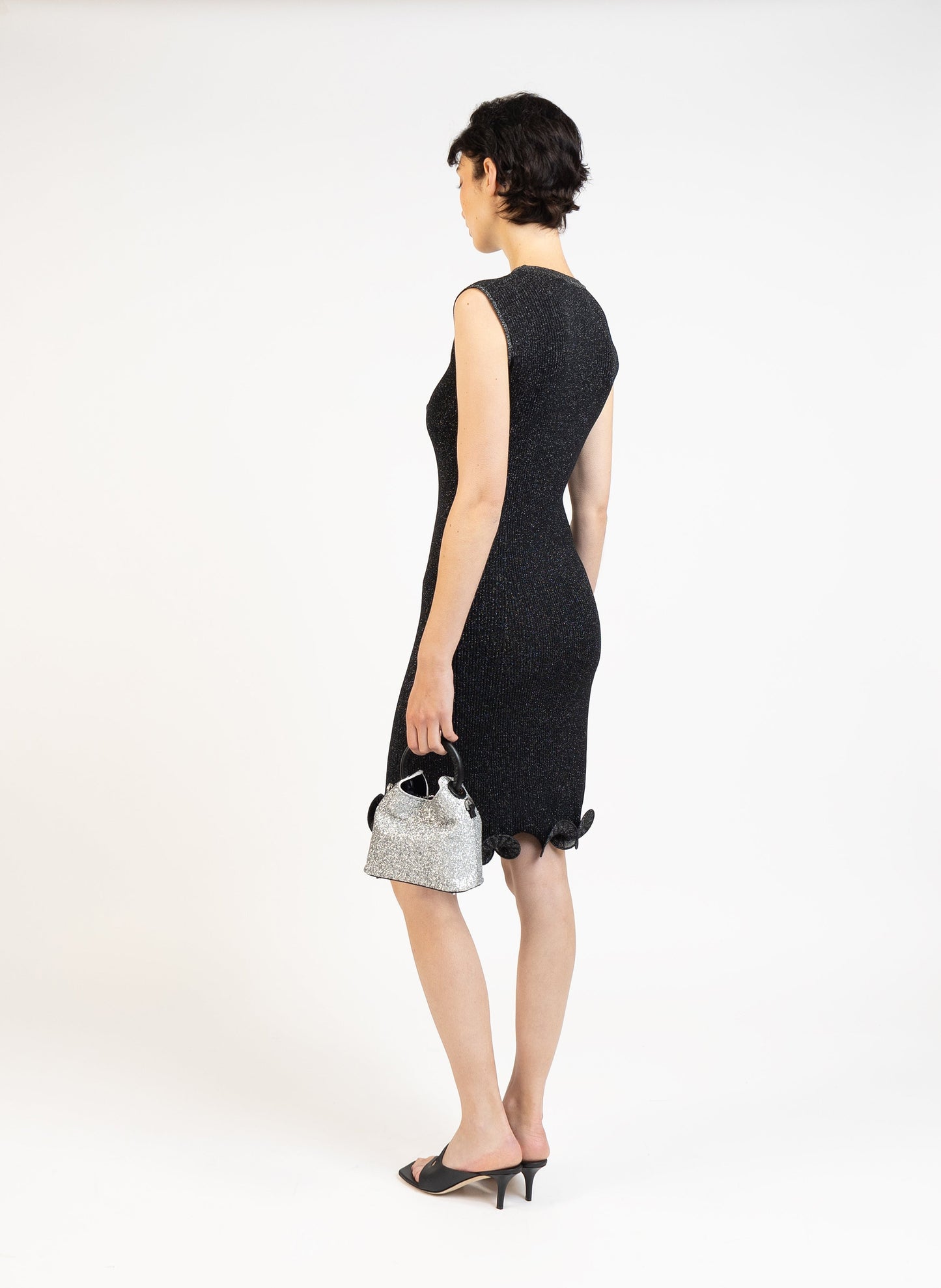 Knit Sleeveless Mini Dress/Black