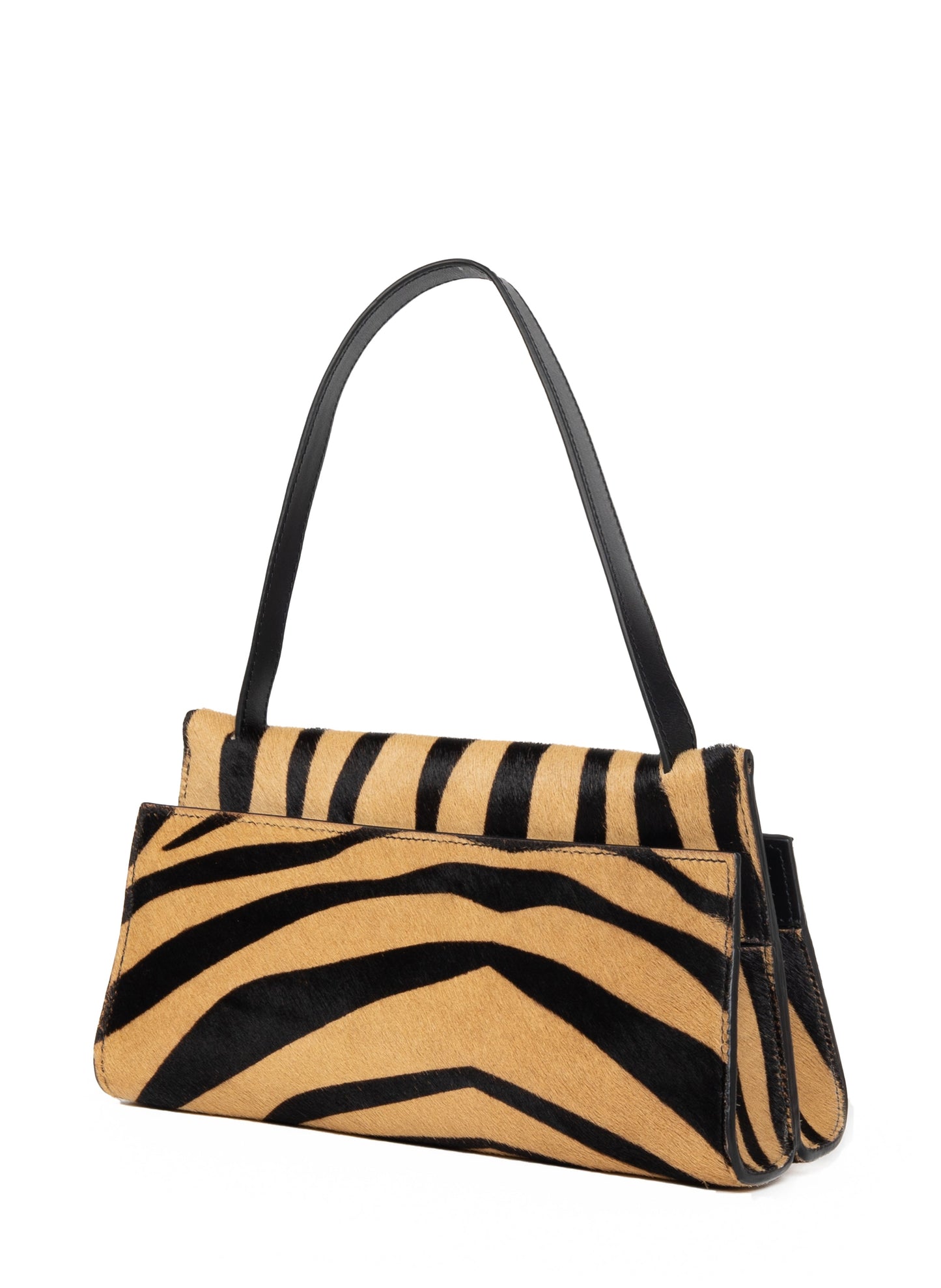 Long Papillon Calf Leather Zebra