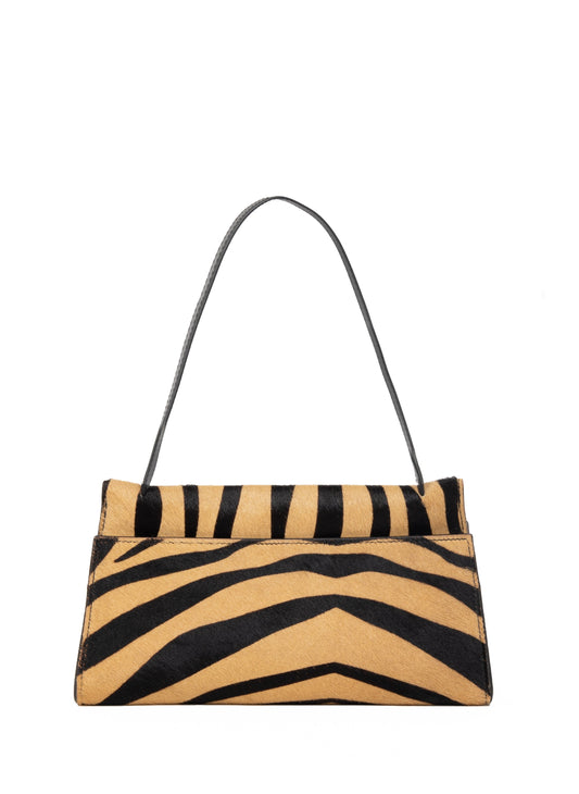 Long Papillon Calf Leather Zebra