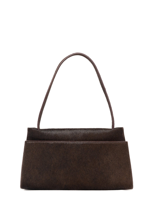 Long Papillon Calf Leather Dark Brown