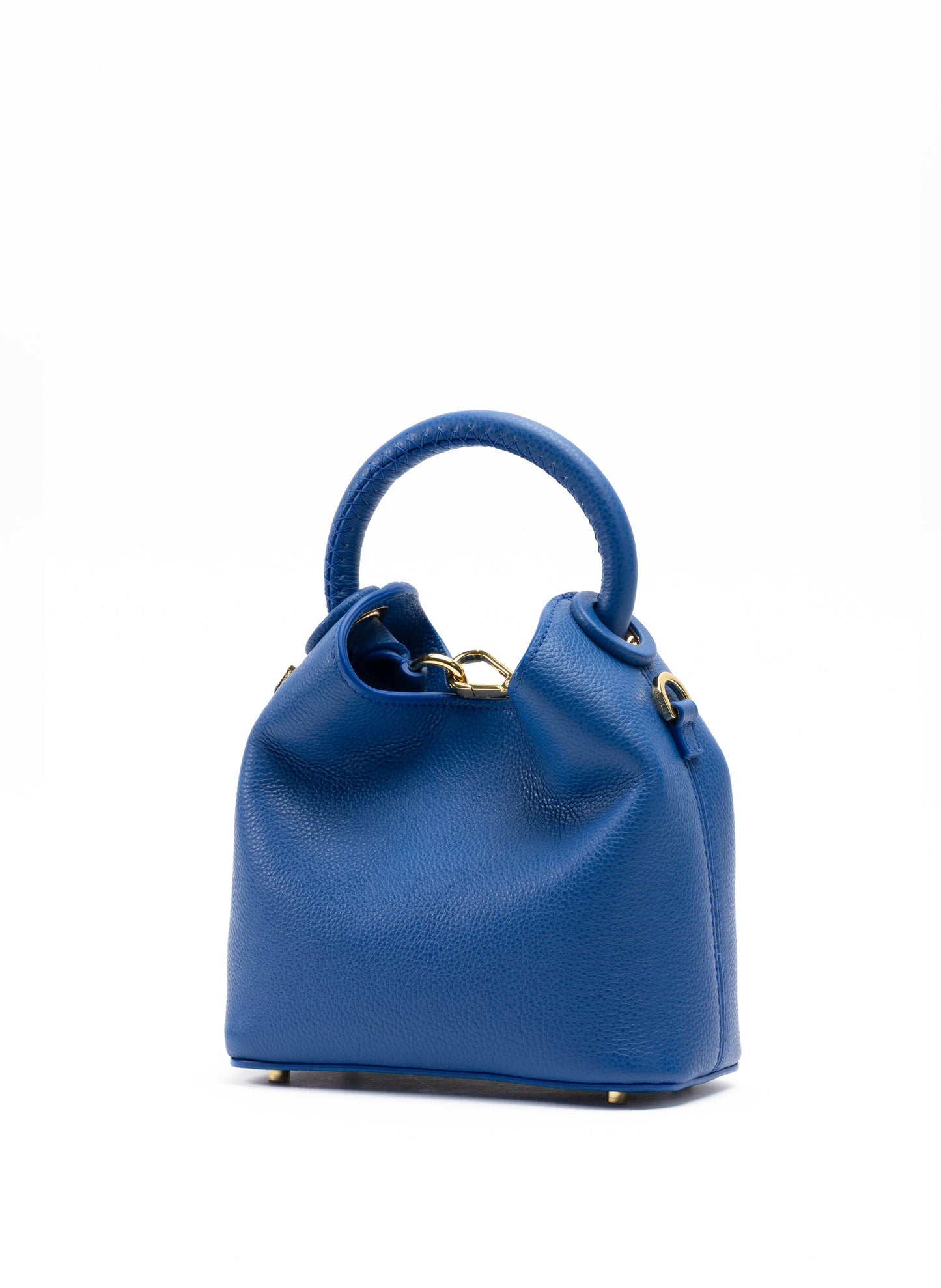 Madeleine Pebbled Leather Azure Blue