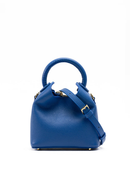 Madeleine Pebbled Leather Azure Blue