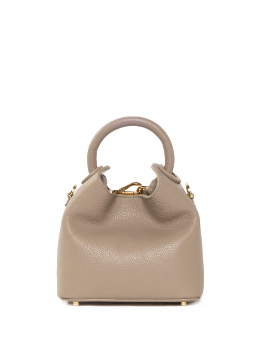 Madeleine Pebbled Leather Taupe