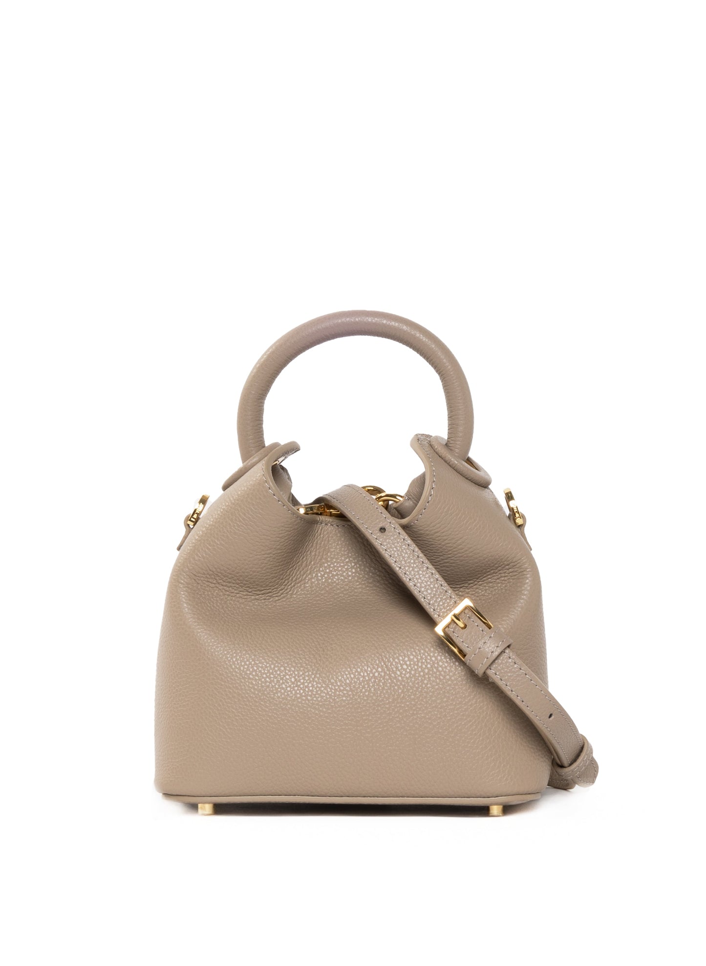 Madeleine Pebbled Leather Taupe