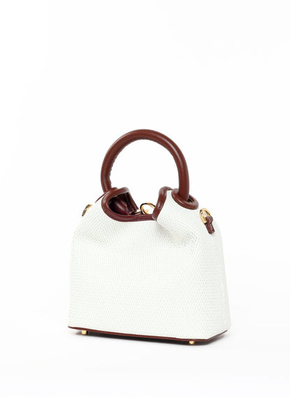 Madeleine Raffia White/Russet