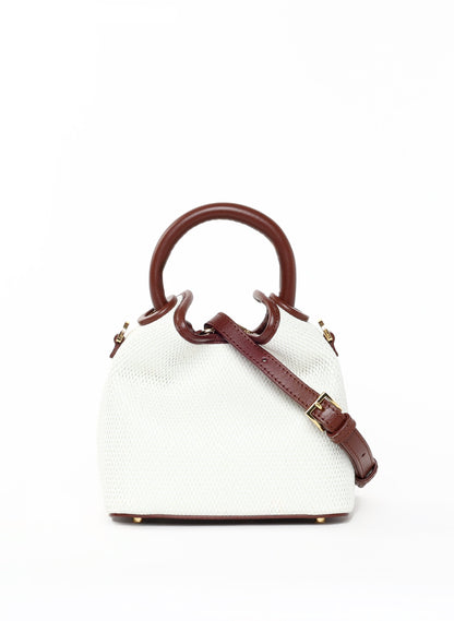 Madeleine Raffia White/Russet