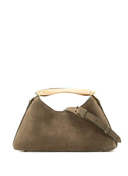 Mini Boomerang Suede Truffle