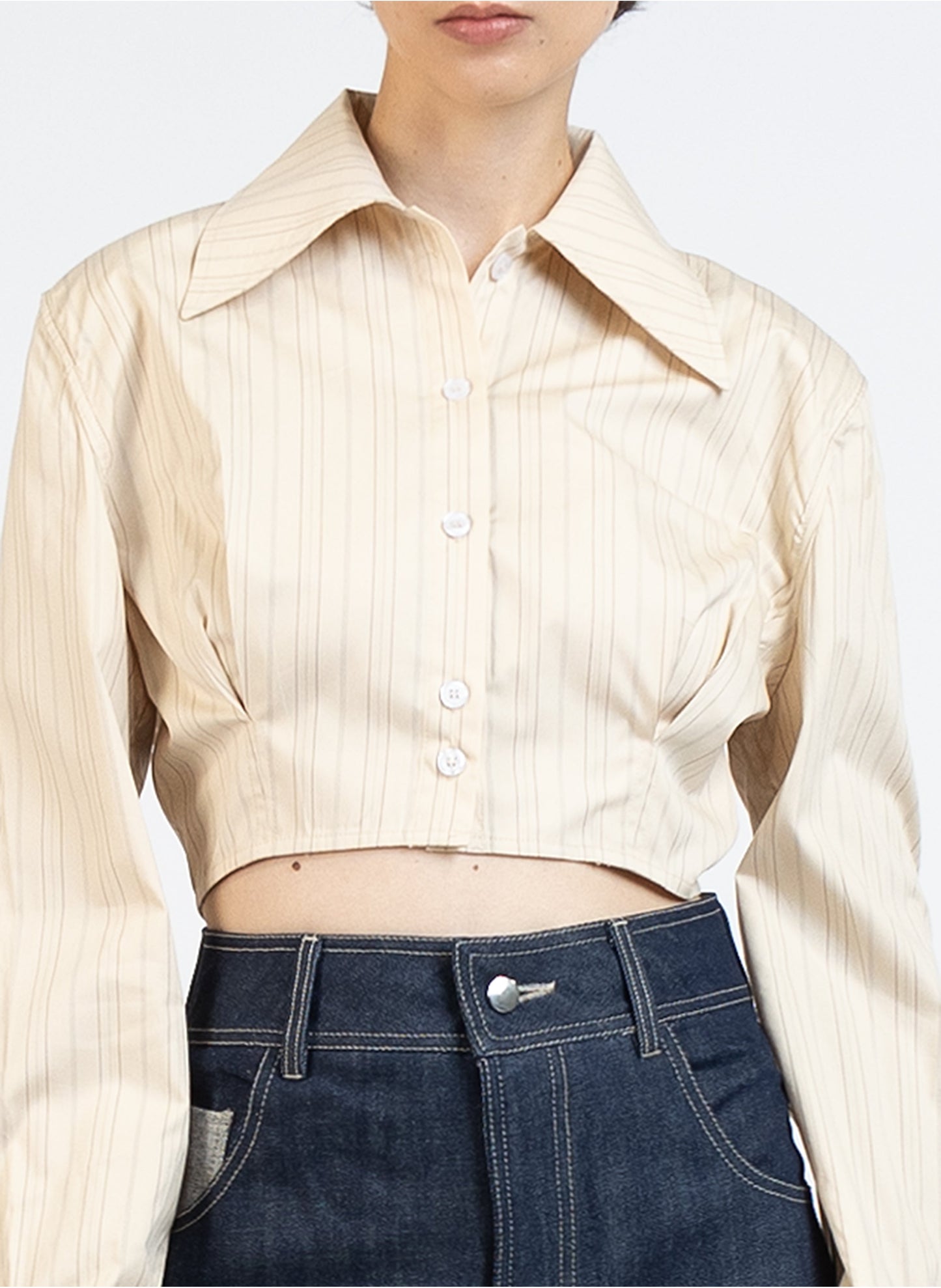 Cropped Shirt/Mustard