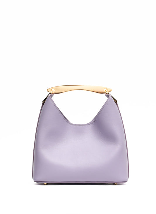 Small Boomerang Leather Lilac