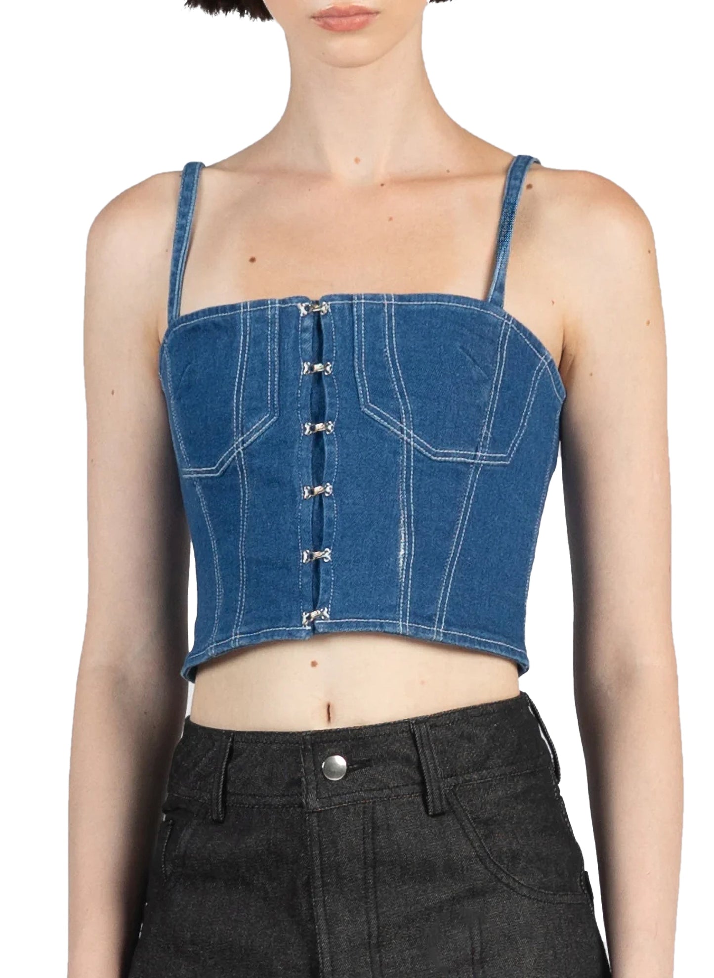 Denim Bustier Blue