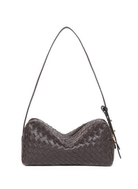 Trousse Woven Leather Dark Brown