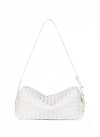 Trousse Woven Leather White
