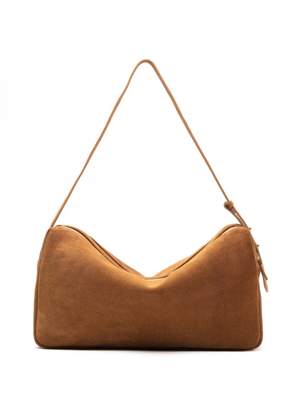 Trousse Large Suede Cognac