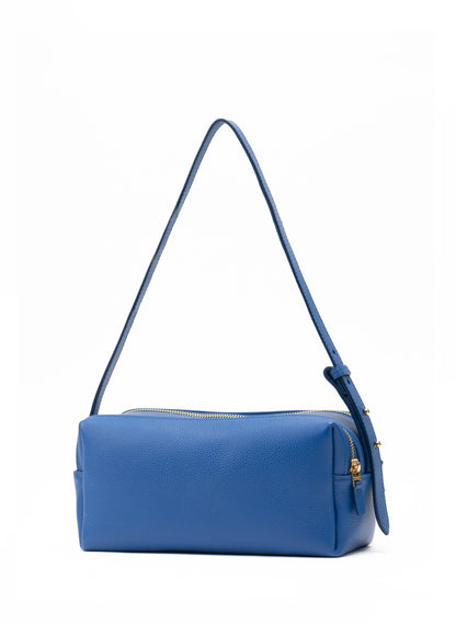 Trousse Pebbled Leather Azure Blue