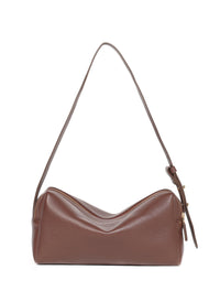 Trousse Pebbled Leather Dark Brown