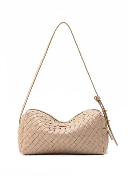 Trousse Woven Leather Taupe