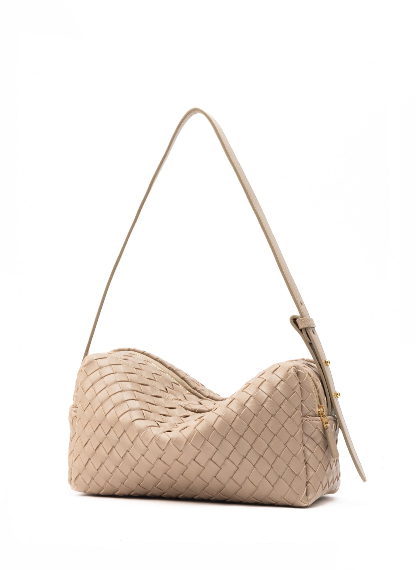 Trousse Woven Leather Taupe
