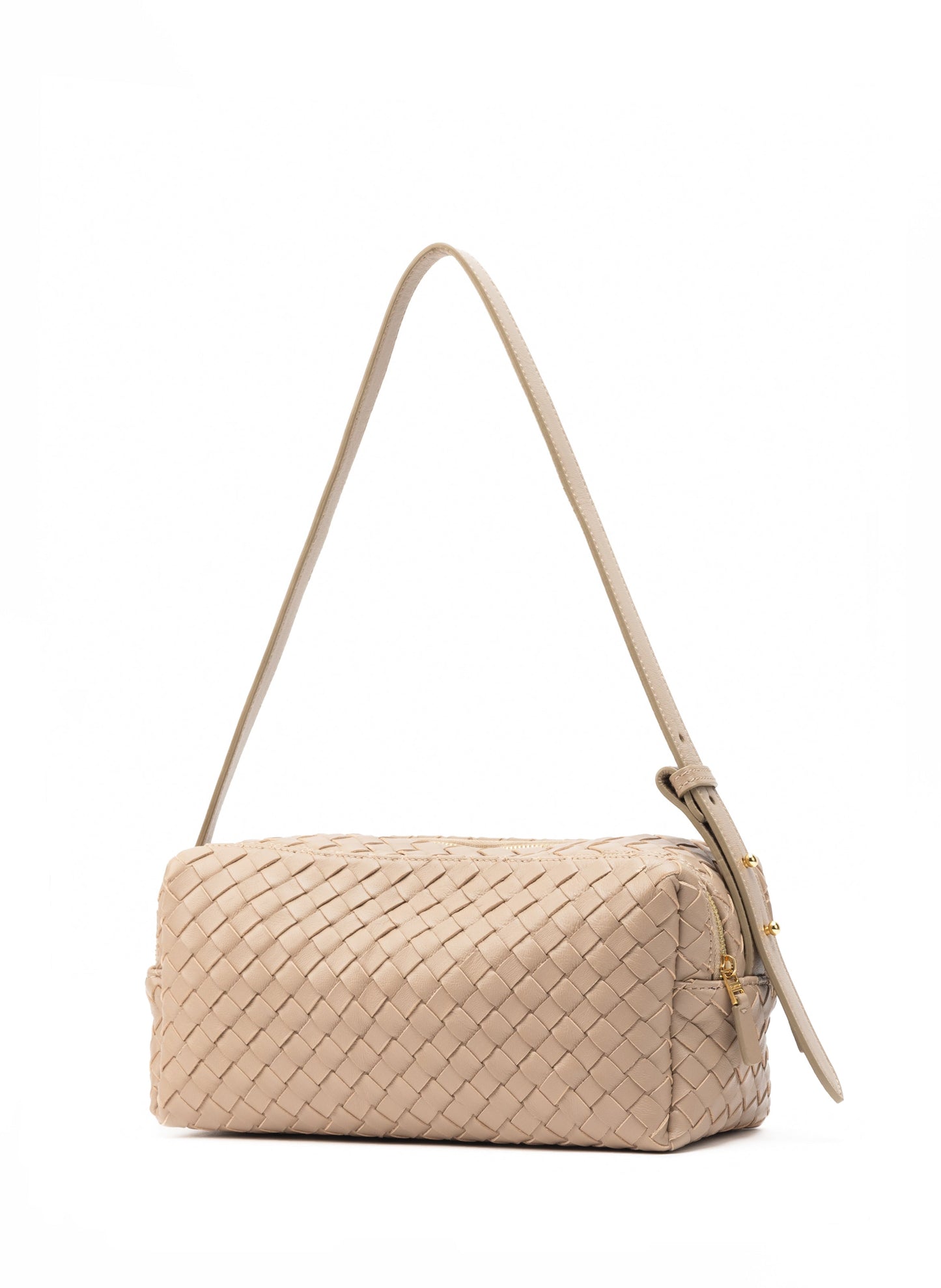 Trousse Woven Leather Taupe