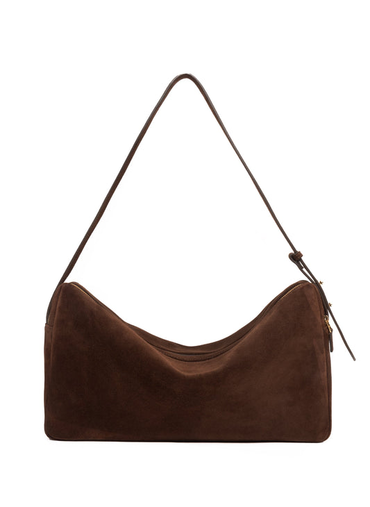 Trousse Large Suede Brownie-Pre order delivery in 3 weeks