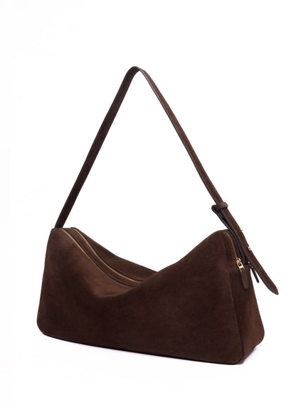 Trousse Large Suede Brownie-Pre order delivery in 3 weeks