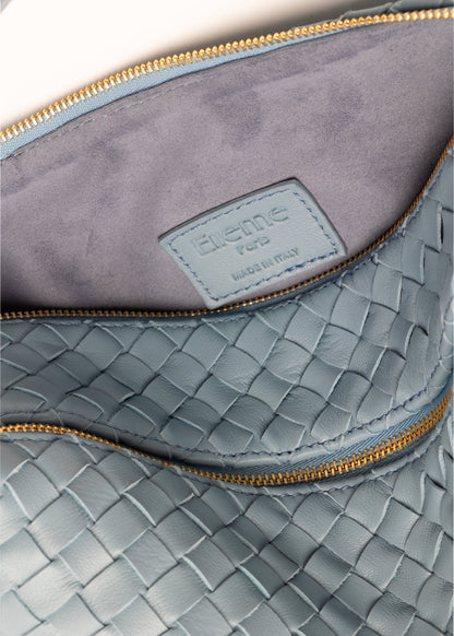 Trousse Woven Leather Artic Blue