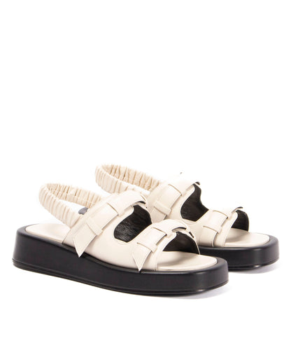 Loop Platform Slingback Sandal Ivory