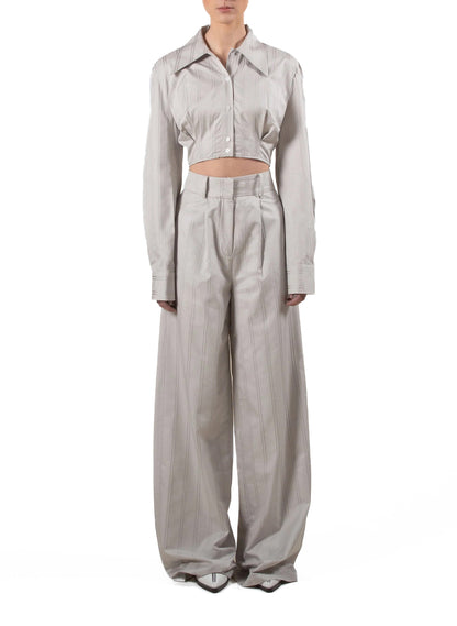 Wide Leg Tailored Trousers